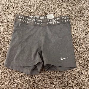 Grey Nike Pro Shorts